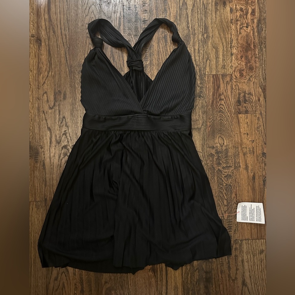 black asos mini dress